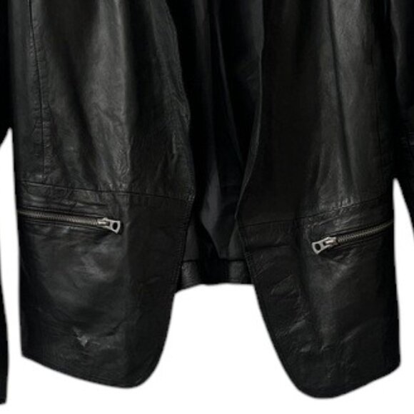 Lucky Brand Black 100% Lamb Leather Jacket NWOT - Picture 3 of 11
